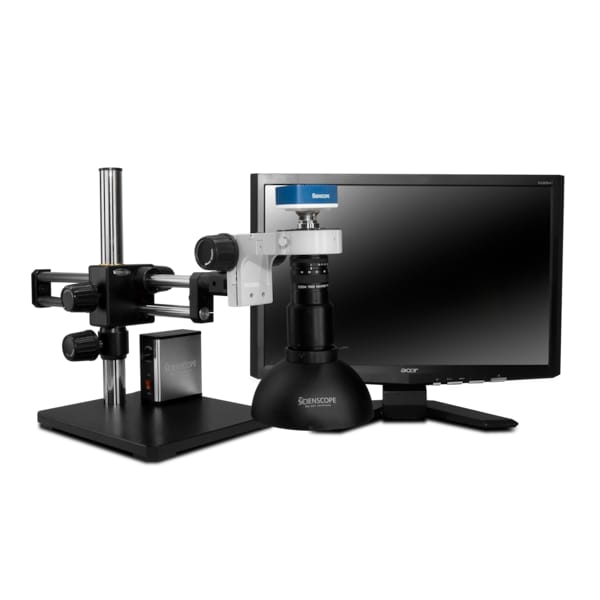 Macro Digital Inspection System With Dome LED Light On Dual Arm Stand